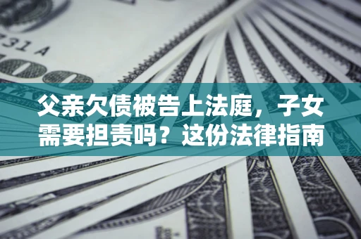 武汉父亲欠债被告上法庭，子女需要担责吗？这份法律指南必须看完
