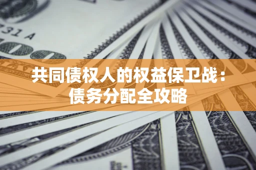 武汉共同债权人的权益保卫战：债务分配全攻略