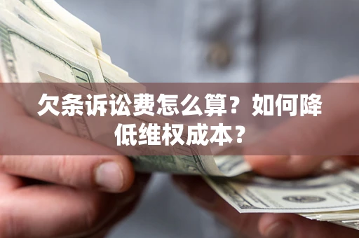 武汉欠条诉讼费怎么算？如何降低维权成本？