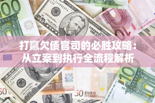 武汉打赢欠债官司的必胜攻略：从立案到执行全流程解析